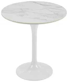 Mid-Century Pedestal Side Table  - Astrid