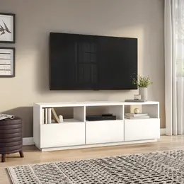 White TV Stand - Tresero