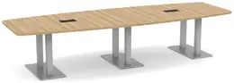 Modern Boat Shaped Conference Table - PL Laminate