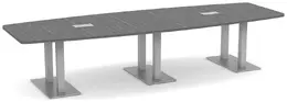Modern Boat Shaped Conference Table - PL Laminate