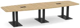 Modern Boat Shaped Conference Table - PL Laminate