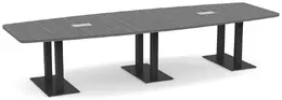 Modern Boat Shaped Conference Table - PL Laminate