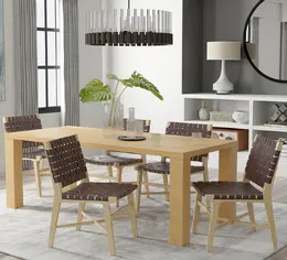 Modern Crosshatched Side Chair - Evangeline