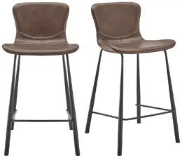 Modern Industrial Counter Stool - Set of 2 - Melody