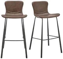 Modern Industrial Bar Stool - Set of 2 - Melody