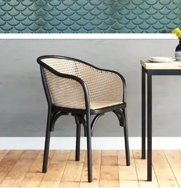 Modern Rattan Armchair - Elsy