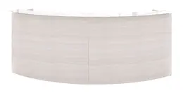 2 Person Curved Reception Desk with Glass Transaction Counter