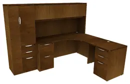 L Shaped Desk with Hutch - HL