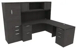 L Shaped Desk with Hutch - HL