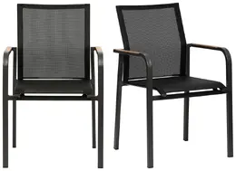 Modern Industrial Outdoor Armchair - Set of 2  - Tristan