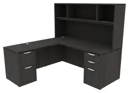 L Shaped Desk with Hutch - HL