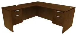 L Shaped Desk with Drawers - HL