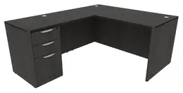 L Shaped Desk with Drawers - HL