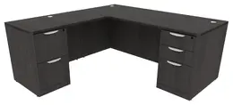 L Shaped Desk with Drawers - HL