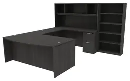 Bow Front U-Shaped Desk - HL