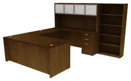 U-Shaped Desk with Hutch - HL