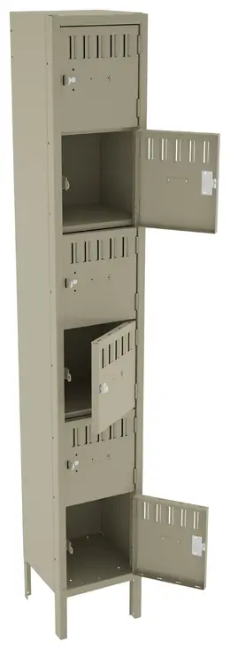 Six Box Lockers with Legs - Standard
