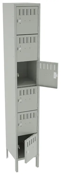 Six Box Lockers with Legs - Standard