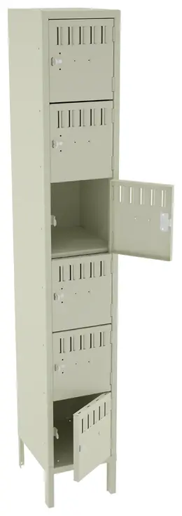 Six Box Lockers with Legs - Standard