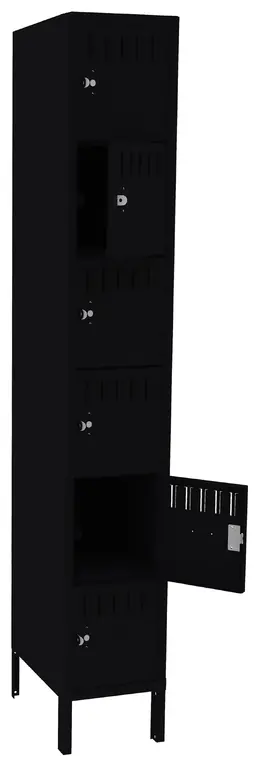 Six Box Lockers with Legs - Standard