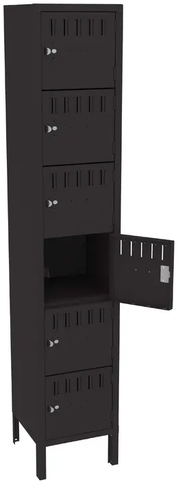 Six Large Box Lockers with Legs - Standard