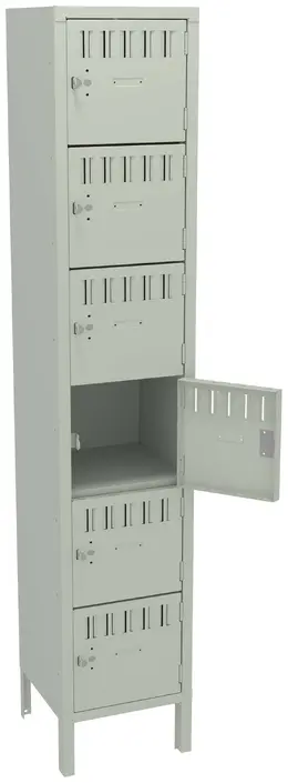 Six Large Box Lockers with Legs - Standard