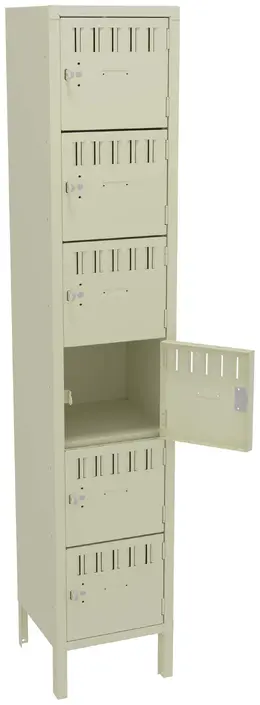 Six Large Box Lockers with Legs - Standard