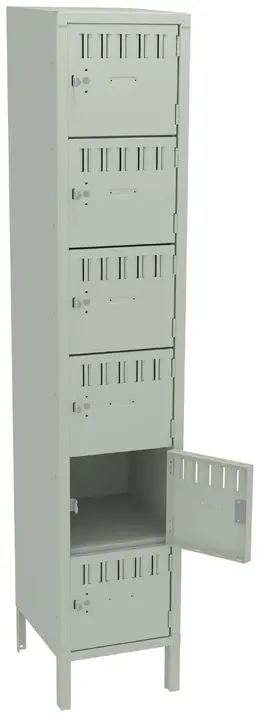 Six Large Box Lockers with Legs - Standard