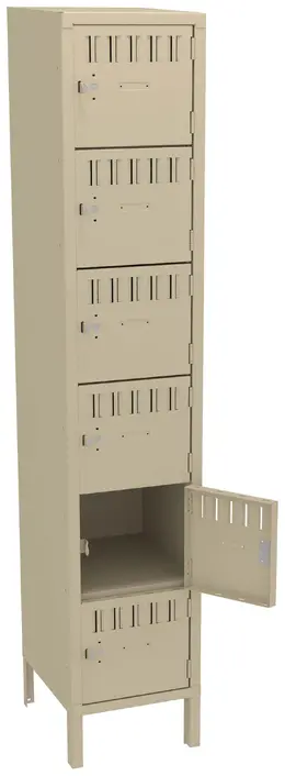 Six Large Box Lockers with Legs - Standard