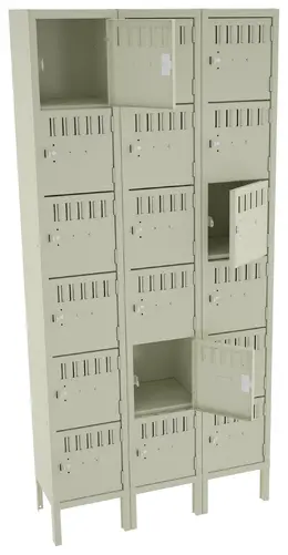 Eighteen Box Lockers with Legs - Standard