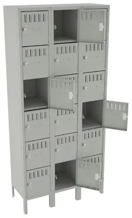 Eighteen Box Lockers with Legs - Standard