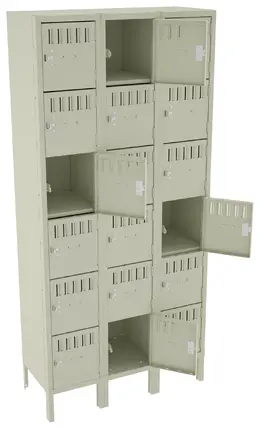 Eighteen Box Lockers with Legs - Standard
