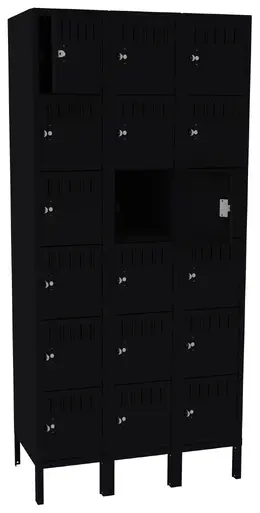 Eighteen Box Lockers with Legs - Standard