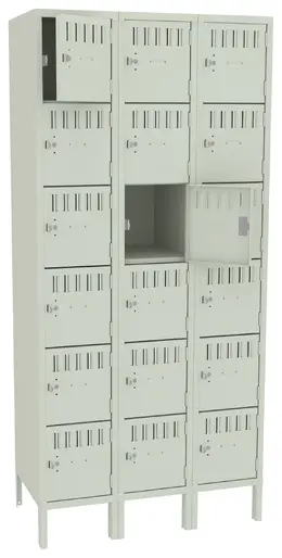 Eighteen Box Lockers with Legs - Standard