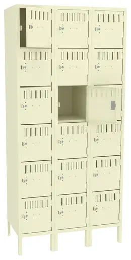 Eighteen Box Lockers with Legs - Standard
