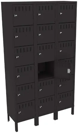 Eighteen Large Box Lockers with Legs - Standard