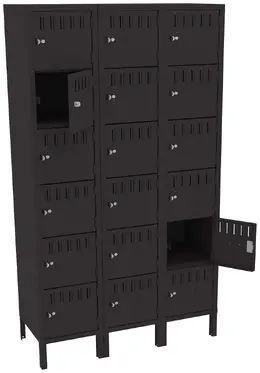 Eighteen Large Box Lockers with Legs - Standard