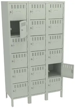 Eighteen Large Box Lockers with Legs - Standard