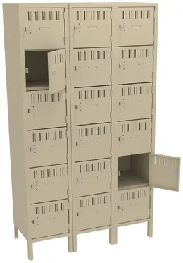 Eighteen Large Box Lockers with Legs - Standard