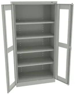 Storage Cabinet with See Through Doors - Standard