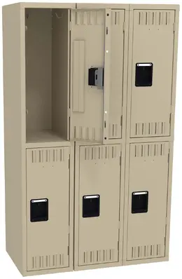 Three Double-Tier Lockers - Standard