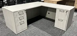 L Shaped Desk with Pedestal Storage - PL Laminate Series