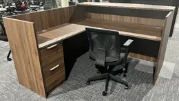 L-Shape Reception Desk with Counter - HL Series