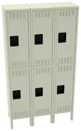 Three Double-Tier Lockers with Legs - Standard Series