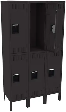 Three Double-Tier Lockers with Legs - Standard Series