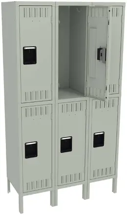Three Double-Tier Lockers with Legs - Standard Series