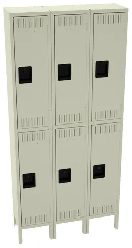 Three Double-Tier Lockers with Legs - Standard