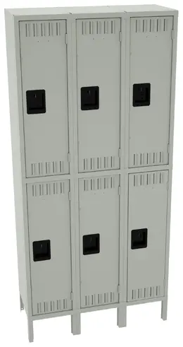 Three Double-Tier Lockers with Legs - Standard