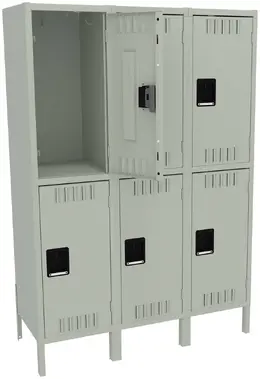 Three Double-Tier Lockers with Legs - Standard