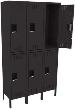 Three Double-Tier Lockers with Legs - Standard